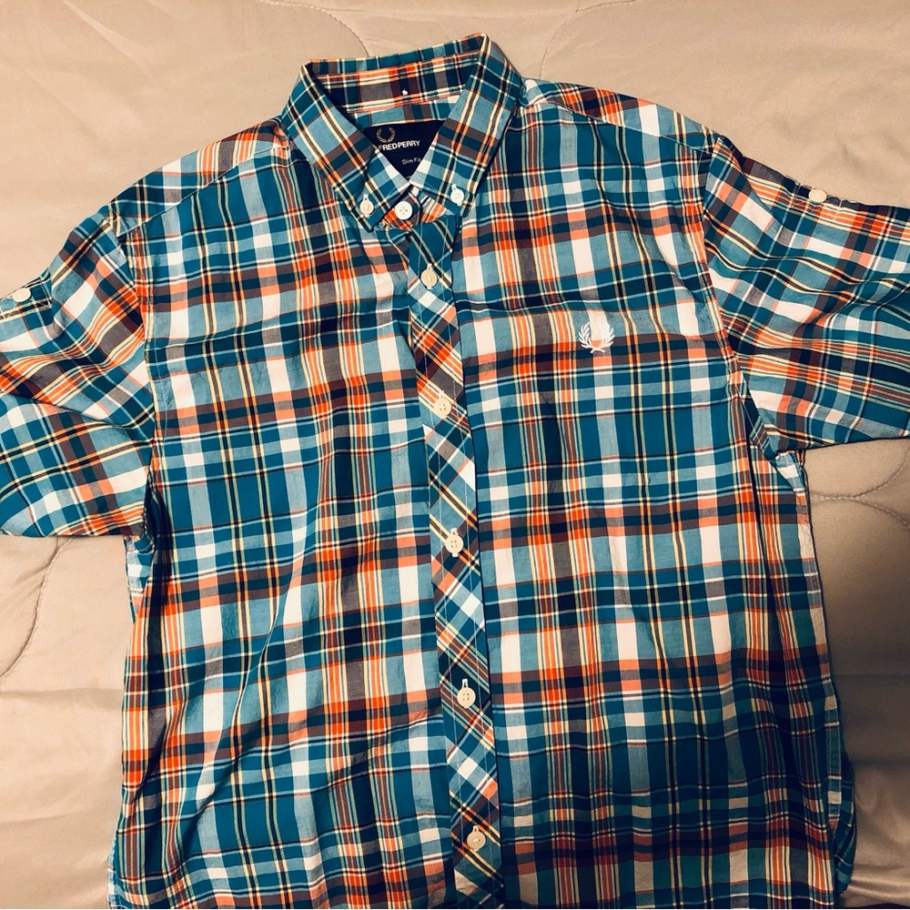Fred Perry short sleeve button up. Small slim fit